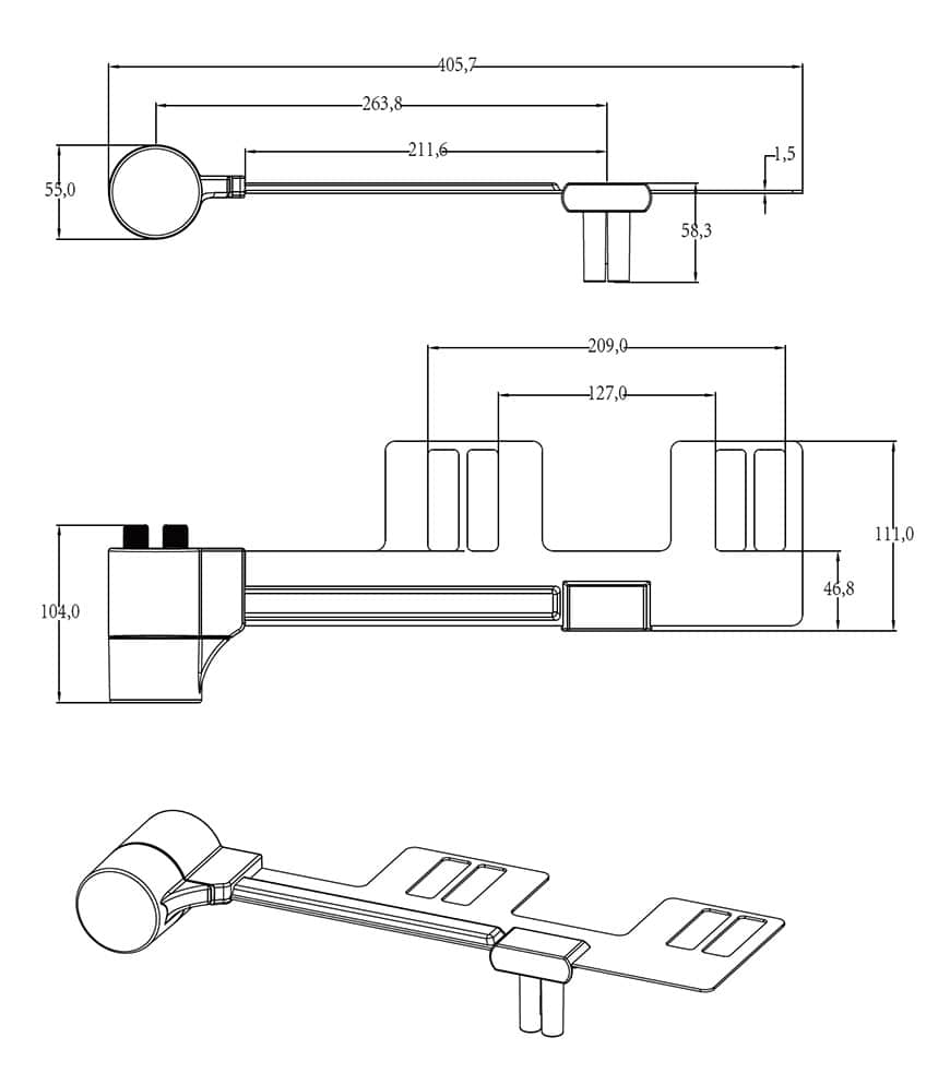 بيديه شكل دائري مزود بوظيفة الماء البارد والساخن X1001-102-01