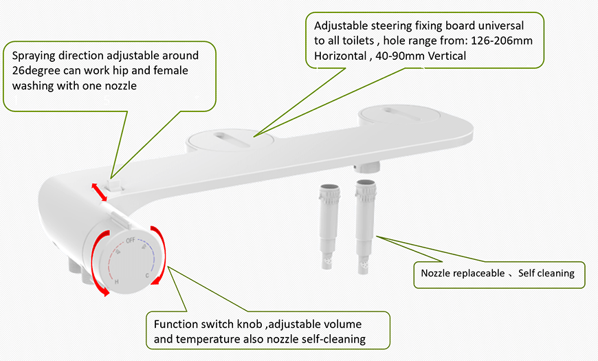 مرفق شطاف الماء الساخن والبارد 5