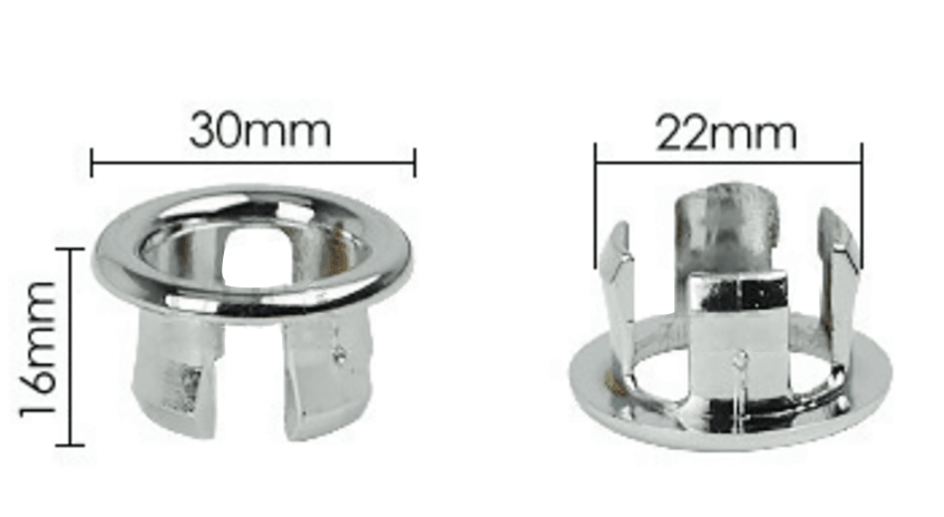 إدراج تجاوز الحوض مطلي بالكروم 6