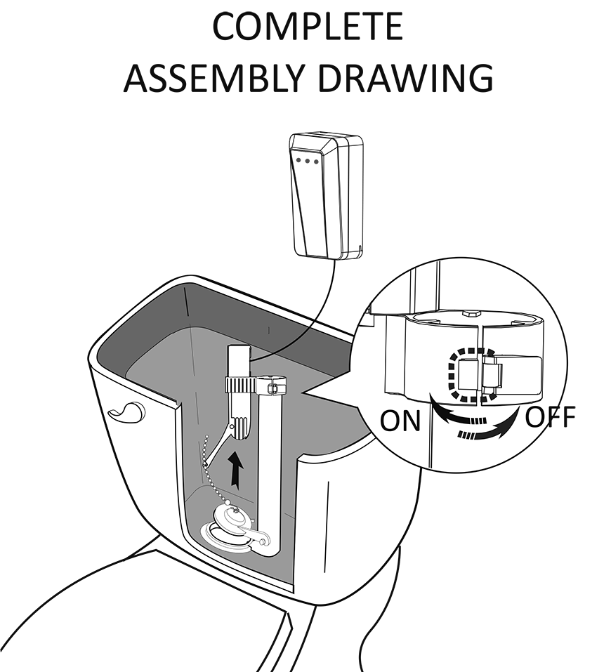 مستشعر تدفق المرحاض للمرحاض ذو المستوى القياسي 1