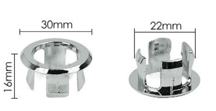 إدراج تجاوز الحوض مطلي بالكروم 4