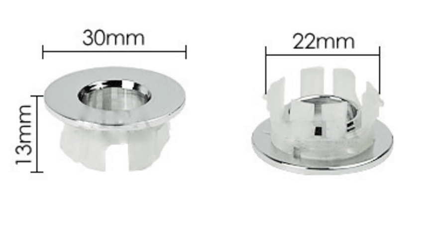 إدراج تجاوز الحوض مطلي بالكروم 5