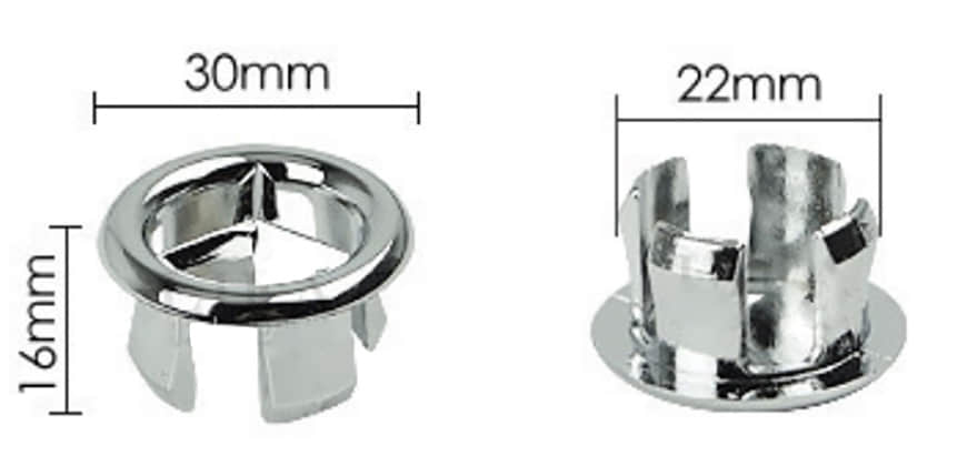 إدراج تجاوز الحوض مطلي بالكروم 7