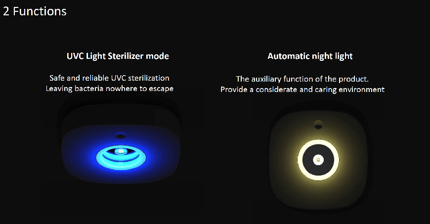 معقم ضوء المرحاض UVC 3