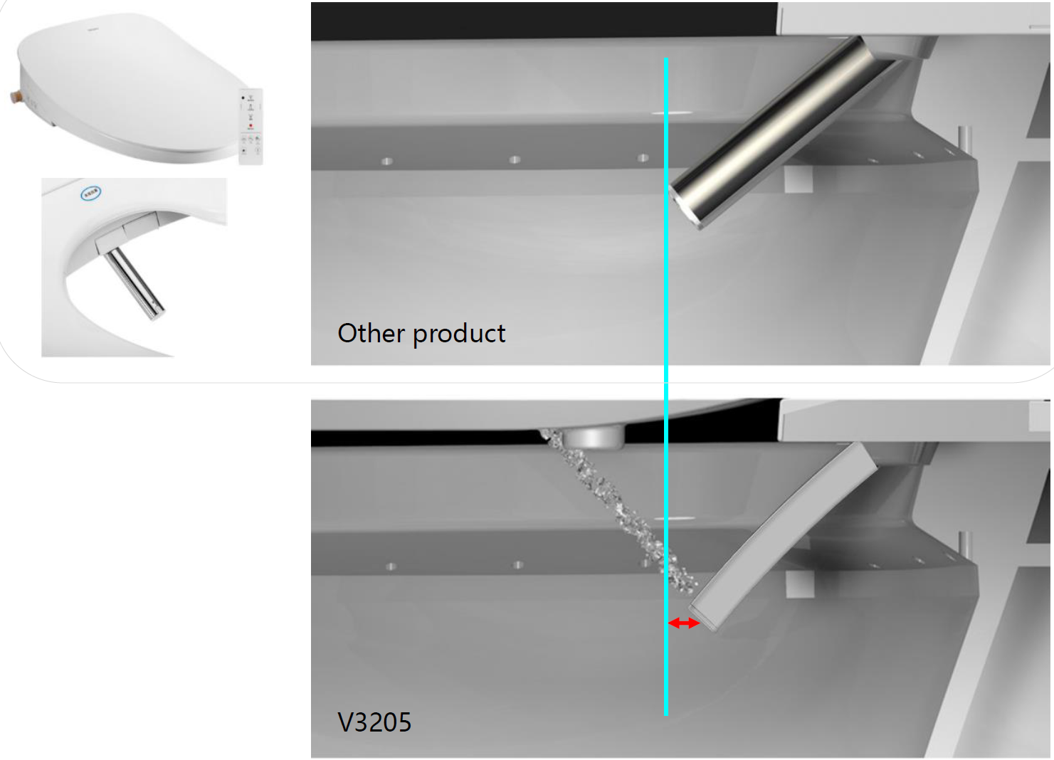 غطاء المرحاض الذكي الرفيع للغاية 16