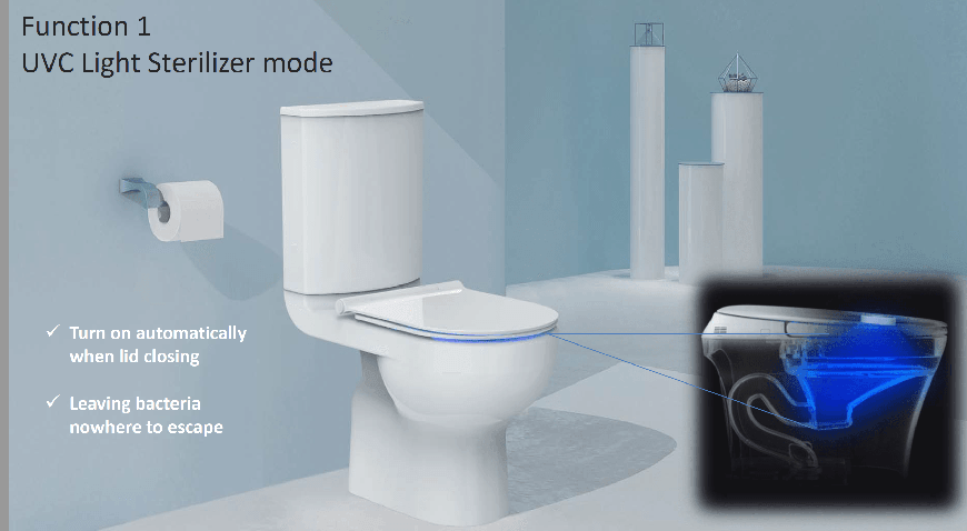 معقم ضوء المرحاض UVC 5