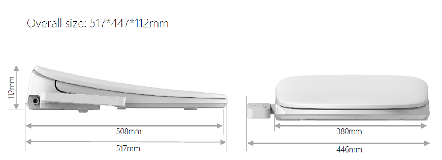 غطاء المرحاض الذكي الرفيع للغاية 2