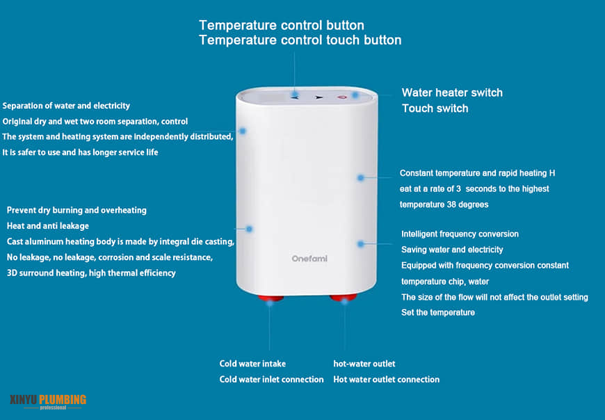 سخان الماء الدافئ للمرحاض الفوري 4 