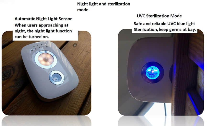 معقم ضوء المرحاض UVC 1