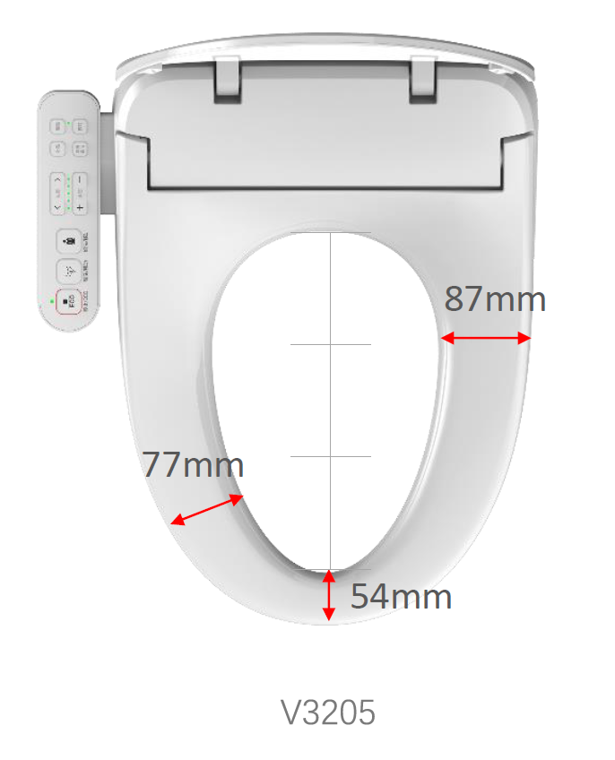 غطاء المرحاض الذكي الرفيع للغاية 9 