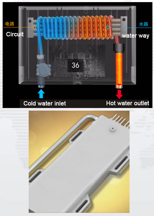 سخان الماء الدافئ الفوري للمرحاض 1