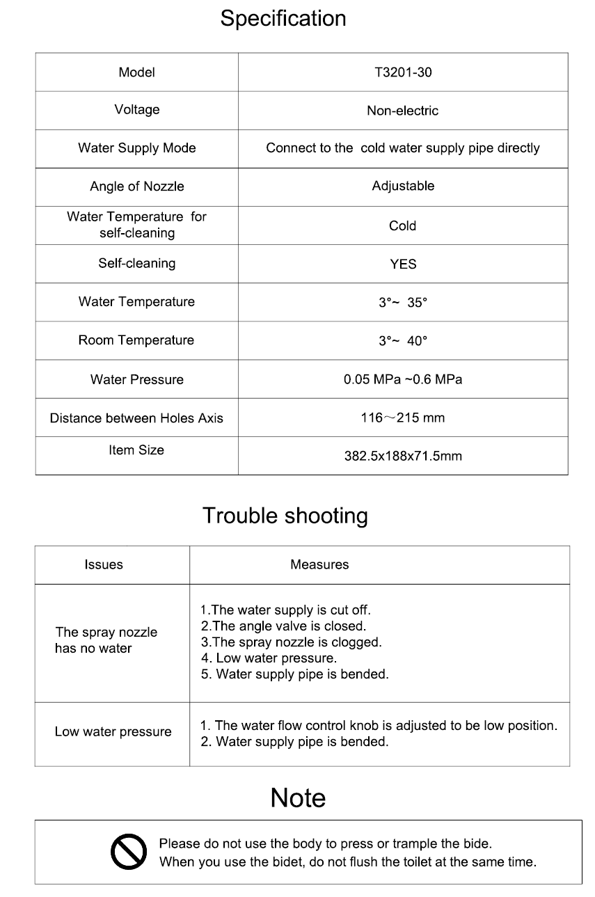 مرفق بيديت الماء البارد البلاستيكي 4