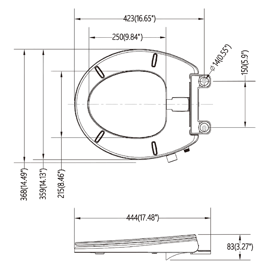 X004 مقعد بيديت مستدير 